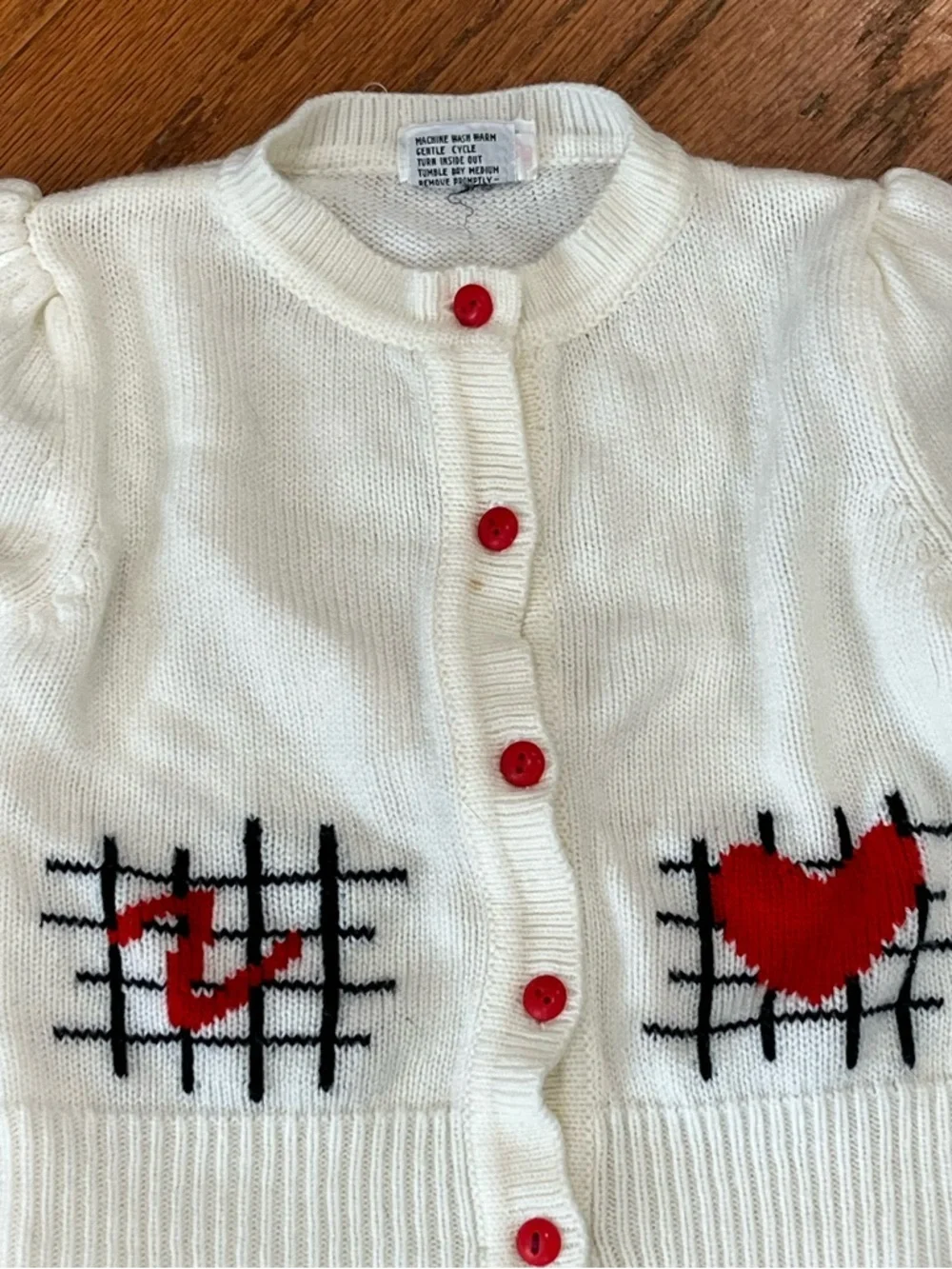 Kids vintage IZOD Lacoste cardigan tic tac toe 3T